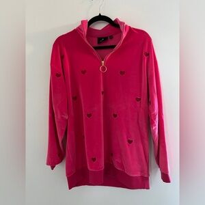 Lazy Oaf Pink Heart Sweatshirt